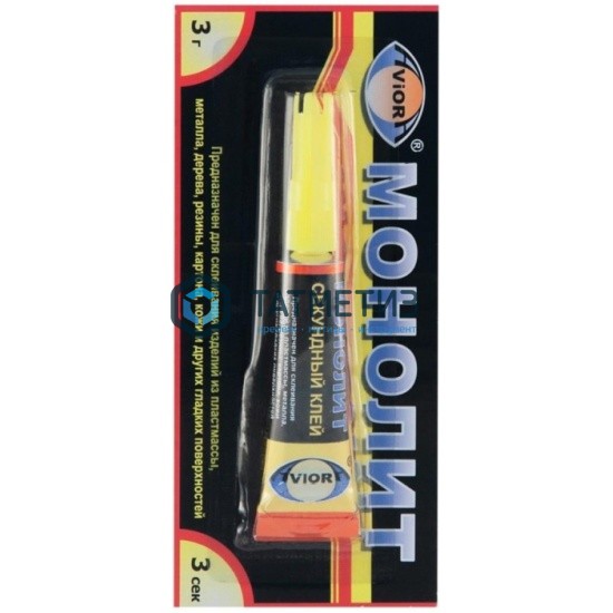 Клей Монолит секундный 3 г/12 AVIORA Клей Монолит секундный 3 г/12 AVIORA