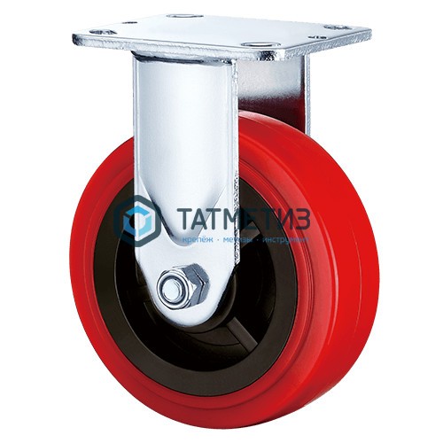 Колесо большегрузное ПОЛИУРЕНТАН, нейлоновый обод, НЕповоротное d 125 мм -  магазин крепежа «ТАТМЕТИЗ»