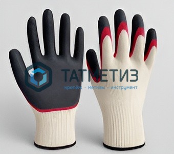 Перчатки трик.с ДВОЙНЫМ латеск. покрытием "АТЛАНТ" -  магазин «ТАТМЕТИЗ»