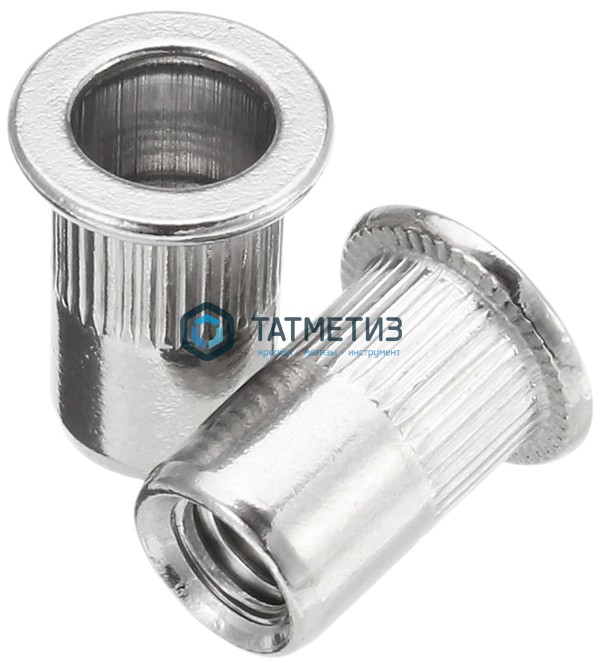 Заклепка-гайка с цил бортом и насечками А2 М 8 х 21,0 (3,0-6,0) -  магазин крепежа «ТАТМЕТИЗ»