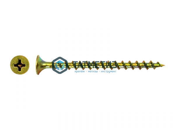 Саморезы потай по дереву желтые, PH2 4,2х90 (уп 15 кг / 2 350 шт)* PREMIUM Саморезы потай по дереву желтые, PH2 4,2х90 (уп 15 кг / 2 350 шт)* PREMIUM