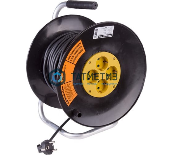Удлинитель силовой на катушке 4 гнезда с/з 40 м 3х1,5мм², OPTIMA PROCONNECT Удлинитель силовой на катушке 4 гнезда с/з 40 м 3х1,5мм², OPTIMA PROCONNECT
