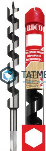 Сверло по дереву, спираль Левиса 22х460 мм, 6-гр.хвостовик, "Hardcore" -  магазин «ТАТМЕТИЗ»