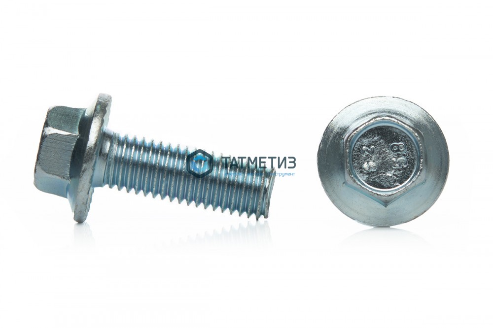 Болт с фланцем DIN 6921 М 6 х 16  КП10.9 оц -  магазин «ТАТМЕТИЗ»