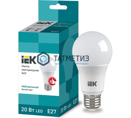 Лампа светодиодная LED 20Вт белый ECO Е27 IEK Лампа светодиодная LED 20Вт белый ECO Е27 IEK