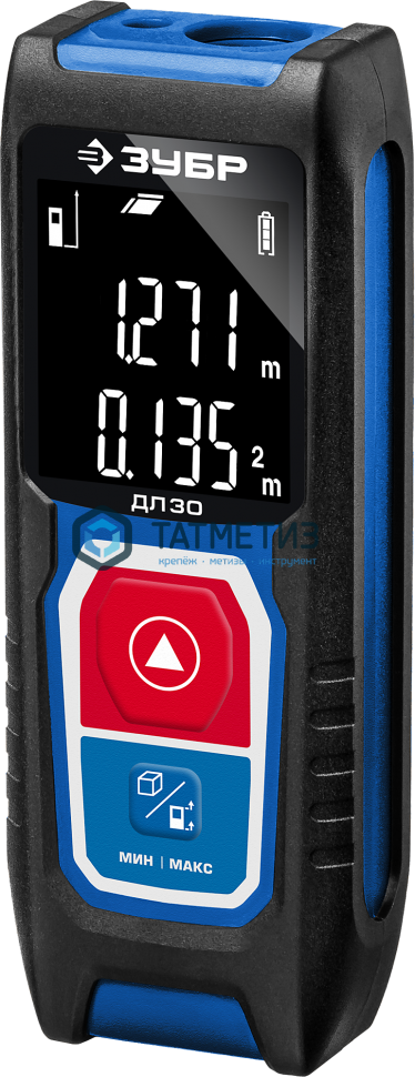 Дальномер лазерный "ДЛ-50", точность 2 мм, дальность 50м, класс защиты IP54, ЗУБР Профессионал 34925 Дальномер лазерный "ДЛ-50", точность 2 мм, дальность 50м, класс защиты IP54, ЗУБР Профессионал 34925