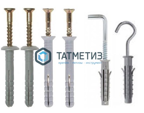Дюбель-гвоздь 8х 80 потай (100 шт/уп) ТК | «ТАТМЕТИЗ» Дюбель-гвоздь 8х 80 потай (100 шт/уп) ТК - магазин крепежа «ТАТМЕТИЗ»
