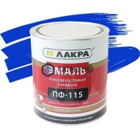 Эмаль ПФ-115  СИНЯЯ  1 кг-. /14 ЛАКРА -  магазин крепежа «ТАТМЕТИЗ»