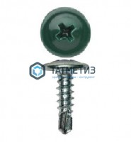 Саморез п/ш сверло 4,2x16  RAL 6026 -  магазин крепежа «ТАТМЕТИЗ»