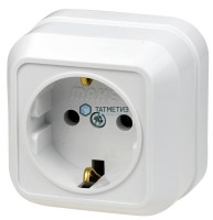 Розетка 1-м ОП с/з квадр. бел. MAKEL 45108 -  магазин крепежа «ТАТМЕТИЗ»