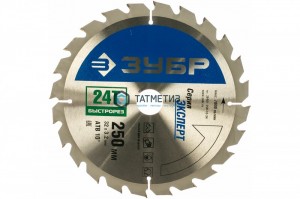 Диск пильный по дереву 250х32мм, 24Т, ЗУБР "Быстрый рез" -  магазин крепежа «ТАТМЕТИЗ»