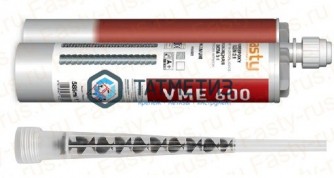 Хим. анкер FASTY VME 600 картридж 585 мл + 1 смеситель, для тяжелых нагрузок | «ТАТМЕТИЗ» Хим. анкер FASTY VME 600 картридж 585 мл + 1 смеситель, для тяжелых нагрузок - магазин крепежа «ТАТМЕТИЗ»