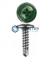 Саморез п/ш сверло 4,2x25 RAL 6005 | «ТАТМЕТИЗ» Саморез п/ш сверло 4,2x25 RAL 6005 - магазин крепежа «ТАТМЕТИЗ»