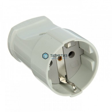 Штепсель с/з бел. 16А 250В А102 Universal | «ТАТМЕТИЗ» Штепсель с/з бел. 16А 250В А102 Universal - магазин крепежа «ТАТМЕТИЗ»