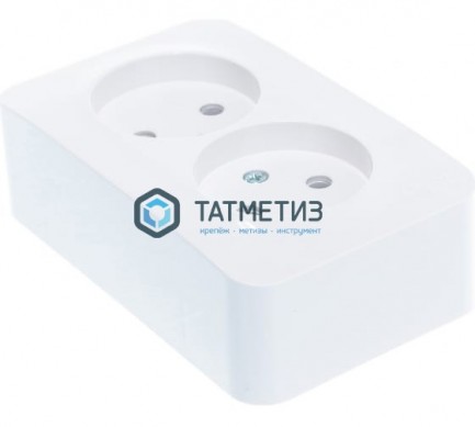 Розетка 2-м ОП BLANCA 16А 250В без заземл., бел., с изолирующей пластиной, без шторок -  магазин крепежа «ТАТМЕТИЗ»