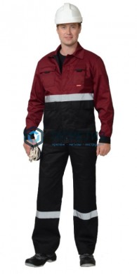 Костюм "Новатор" п/к(черный+бордо) р 96-100/170-176 | «ТАТМЕТИЗ» Костюм "Новатор" п/к(черный+бордо) р 96-100/170-176 - магазин крепежа «ТАТМЕТИЗ»