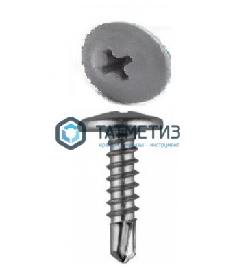 Саморез п/ш сверло 4,2x19  RAL 7004 -  магазин крепежа «ТАТМЕТИЗ»