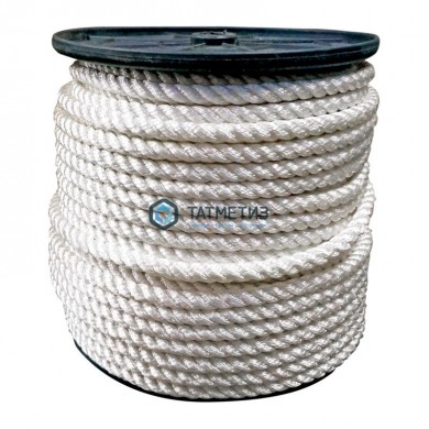 Канат крученый ПАТ 14 мм БЕЛ тросовой свивки | «ТАТМЕТИЗ» Канат крученый ПАТ 14 мм БЕЛ тросовой свивки - магазин крепежа «ТАТМЕТИЗ»