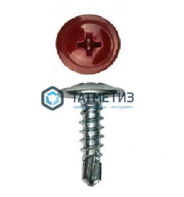 Саморез п/ш сверло 4,2x16  RAL 3005 -  магазин крепежа «ТАТМЕТИЗ»