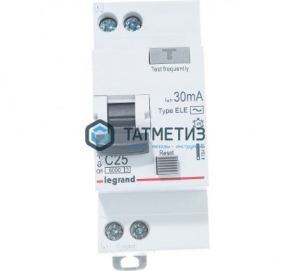 Выключатель авт.дифференциального тока 1п С 25А 30мА тип AC (1P+N) Legrand -  магазин крепежа «ТАТМЕТИЗ»