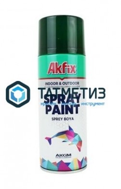 Краска аэроз. ЗЕЛЕНЫЙ МОХ  RAL6005 400ML Gw.300Gr(6) Akfix -  магазин крепежа «ТАТМЕТИЗ»