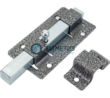 Задвижка накладная"ЗД-06"для дверей усил.,пор. покрытие, серебро, квадр. засов 15х145х15мм, 60х115мм | «ТАТМЕТИЗ» Задвижка накладная"ЗД-06"для дверей усил.,пор. покрытие, серебро, квадр. засов 15х145х15мм, 60х115мм - магазин крепежа «ТАТМЕТИЗ»