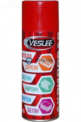 Краска аэроз. VESLEE  КРАСНАЯ 520 мл. RAL 3020 -  магазин крепежа «ТАТМЕТИЗ»
