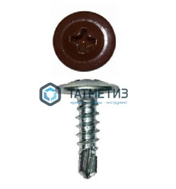 Саморез п/ш сверло 4,2x16 RAL 3009 | «ТАТМЕТИЗ» Саморез п/ш сверло 4,2x16 RAL 3009 - магазин крепежа «ТАТМЕТИЗ»