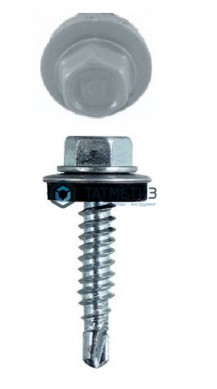 Саморез окраш.кров. 5,5х25 /9006/ DAXMER M (10х250) | «ТАТМЕТИЗ» Саморез окраш.кров. 5,5х25 /9006/ DAXMER M (10х250) - магазин крепежа «ТАТМЕТИЗ»