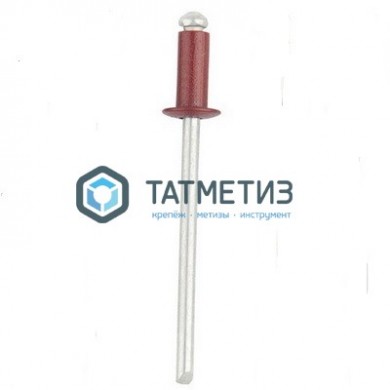Заклепки ZK ал/ст 4,0x10 RAL 3005 (1000 шт/уп)  ОМАХ/DR -  магазин крепежа «ТАТМЕТИЗ»