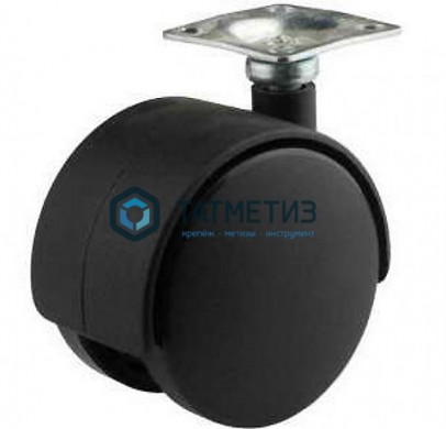 Колесо мебельное поворотное, черный нейлон, крепление штырь PWKs 50 -  магазин крепежа «ТАТМЕТИЗ»