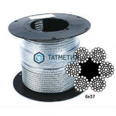 Трос  стальной оц.16 мм 6х37  (100 м/бух)  NW -  магазин крепежа «ТАТМЕТИЗ»