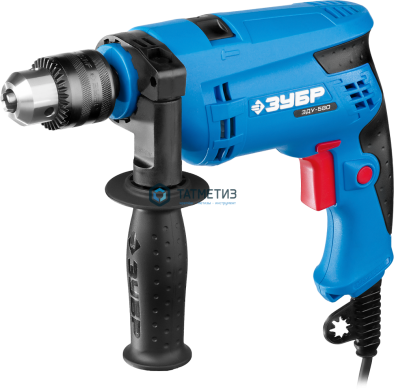 Дрель удар, ЗУБР Профессионал 580 Вт, патрон 13мм, реверс, d: сталь-10 мм/бетон-13 мм/дерево-20мм -  магазин крепежа «ТАТМЕТИЗ»