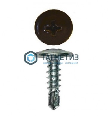 Саморез п/ш сверло 4,2x16 RAL 8017 | «ТАТМЕТИЗ» Саморез п/ш сверло 4,2x16 RAL 8017 - магазин крепежа «ТАТМЕТИЗ»