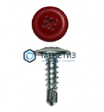 Саморез п/ш сверло 4,2x16  RAL 3003 -  магазин крепежа «ТАТМЕТИЗ»