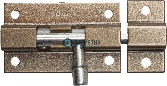 Задвижка накладная для окон и мебели "ШП-50 КМЦ", цвет коричневый металлик/цинк, 50мм -  магазин крепежа «ТАТМЕТИЗ»