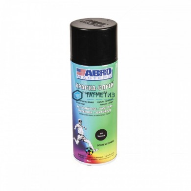 Краска аэроз. ЧЕРНАЯ  АБРО Мастерс матовая 400 мл -  магазин крепежа «ТАТМЕТИЗ»