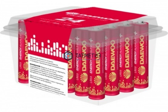 Батарейка алкалиновая тип AAA / LR03 1.5В Energy ПРОМО Pack-24 (уп.24шт) DAEWOO -  магазин крепежа «ТАТМЕТИЗ»