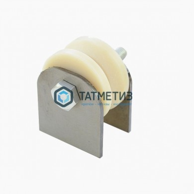 Ролик КАПРОЛОН d 50мм под УГОЛ на ПЛАСТИНАХ | «ТАТМЕТИЗ» Ролик КАПРОЛОН d 50мм под УГОЛ на ПЛАСТИНАХ - магазин крепежа «ТАТМЕТИЗ»