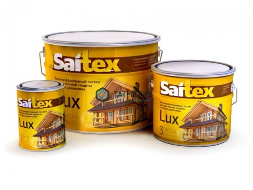 Деревозащитное средство Saitex LUX  БЕЛЫЙ  1 л./14 -  магазин крепежа «ТАТМЕТИЗ»