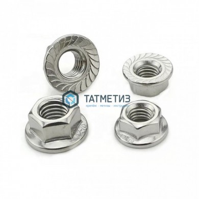Гайка М 6 DIN 6923 А4 с фланцем | «ТАТМЕТИЗ» Гайка М 6 DIN 6923 А4 с фланцем - магазин крепежа «ТАТМЕТИЗ»