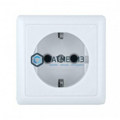 Розетка 1-м ОП с/з квадр. бел. ХИТ 10-А | «ТАТМЕТИЗ» Розетка 1-м ОП с/з квадр. бел. ХИТ 10-А - магазин крепежа «ТАТМЕТИЗ»