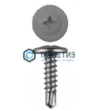 Саморез п/ш сверло 4,2x25  RAL 7024 -  магазин крепежа «ТАТМЕТИЗ»