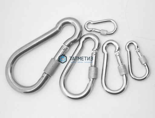 Карабин с муфтой 5299D 7 (70 шт/уп) | «ТАТМЕТИЗ» Карабин с муфтой 5299D 7 (70 шт/уп) - магазин крепежа «ТАТМЕТИЗ»