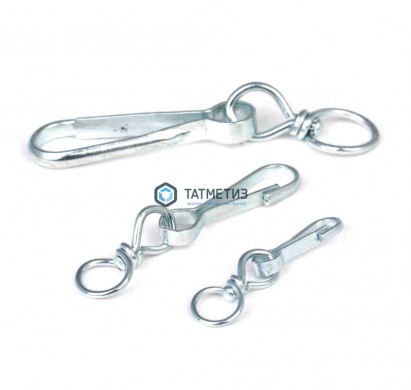 Карабин Тип А с вертлюгом  50  (150 шт/уп) -  магазин крепежа «ТАТМЕТИЗ»