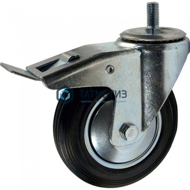 Колесо поворотные с болтом и тормозом d 160 мм | «ТАТМЕТИЗ» Колесо поворотные с болтом и тормозом d 160 мм - магазин крепежа «ТАТМЕТИЗ»