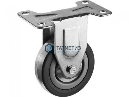 Колесо неповоротное с площадкой серая резина d  75 мм -  магазин крепежа «ТАТМЕТИЗ»