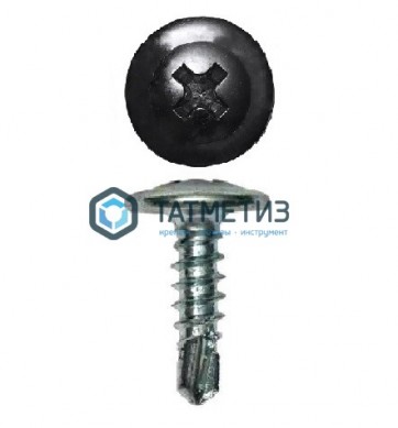 Саморез п/ш сверло 4,2x25  RAL 9005 -  магазин крепежа «ТАТМЕТИЗ»