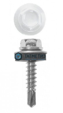 Саморез окраш.кров. 5,5х19 /9003/   белый -  магазин крепежа «ТАТМЕТИЗ»