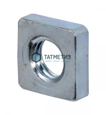 Гайка квадратная низкая DIN 562, оц М 6 ( 100 шт/уп) | «ТАТМЕТИЗ» Гайка квадратная низкая DIN 562, оц М 6 ( 100 шт/уп) - магазин крепежа «ТАТМЕТИЗ»